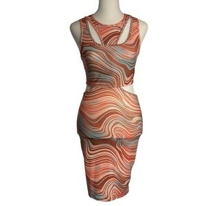 🎉 Sale Forever 21 Layered Marble Print BodyCon Dress Juniors Small